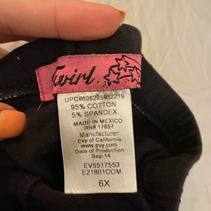 Twirl Girl’s Black Leggings